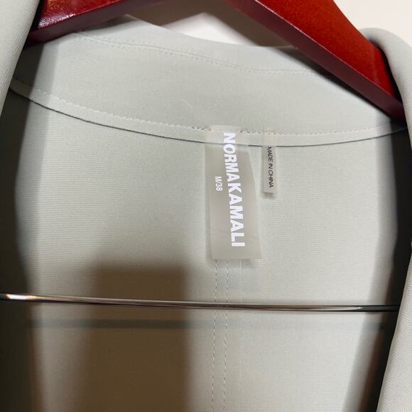 Norma Kamali Women's Raw Edge Single Breasted Jacket in Dried Sage sz M 38 - Picture 3 of 10